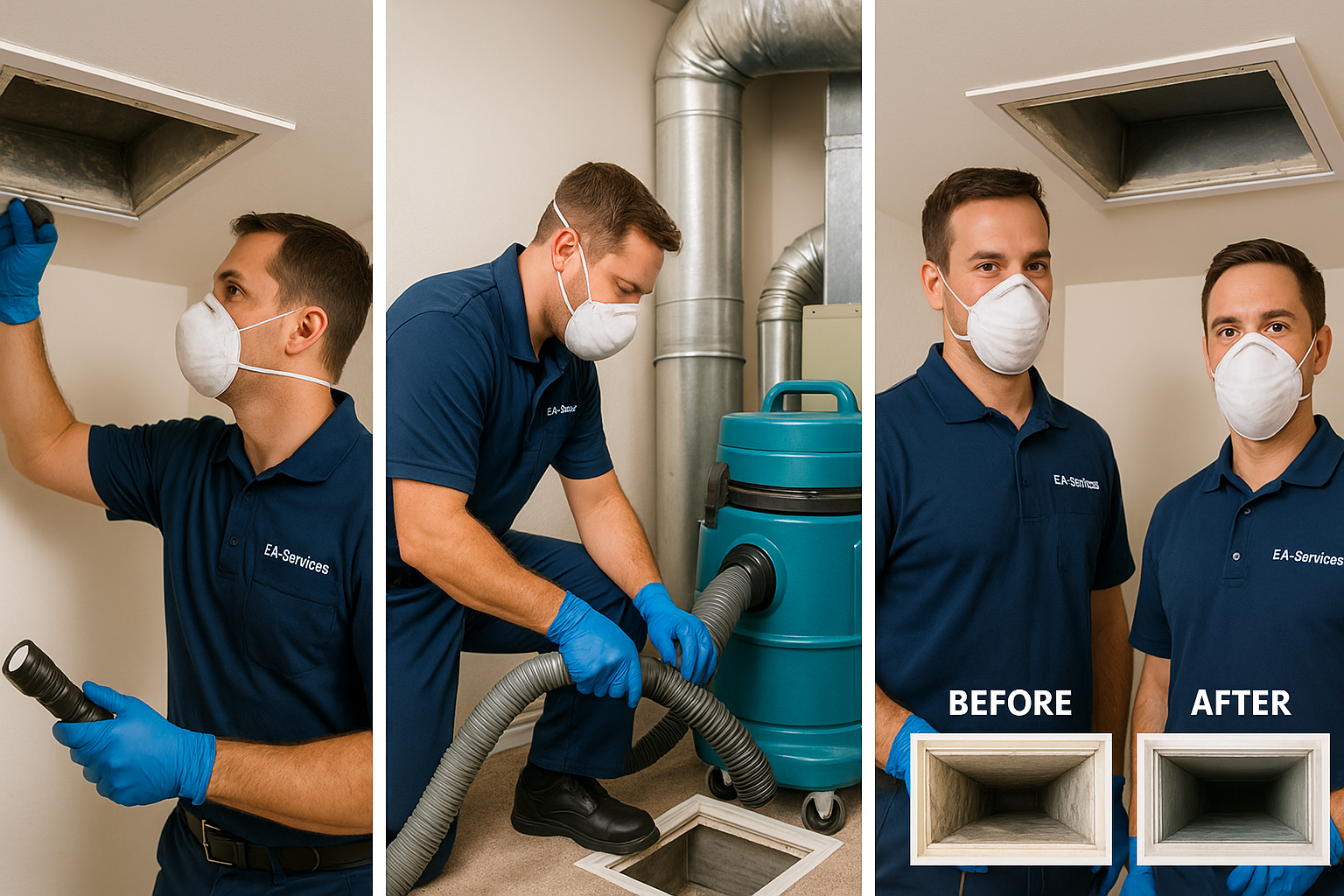Professional air duct cleaning process in Mammoth